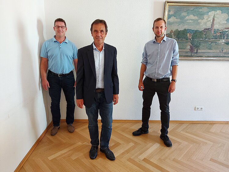 Bgm. Fichtner, G. Schreiber und A. Merdes Bgm. Fichtner, G. Schreiber und A. Merdes